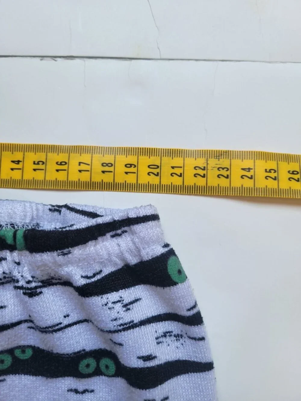 two-piece children's pajama set a white mummy bandage wrap glowing green eyes 6